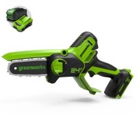 Цепная мини-пила Greenworks 24V G24MCS10 (10 см) аккумуляторная в Подольске